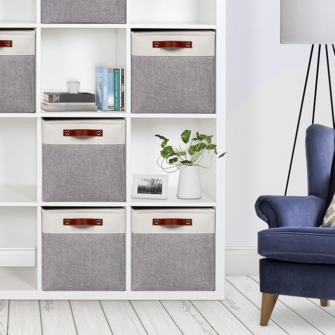13x13x13 Cube Storage Bins with Hard Bottom