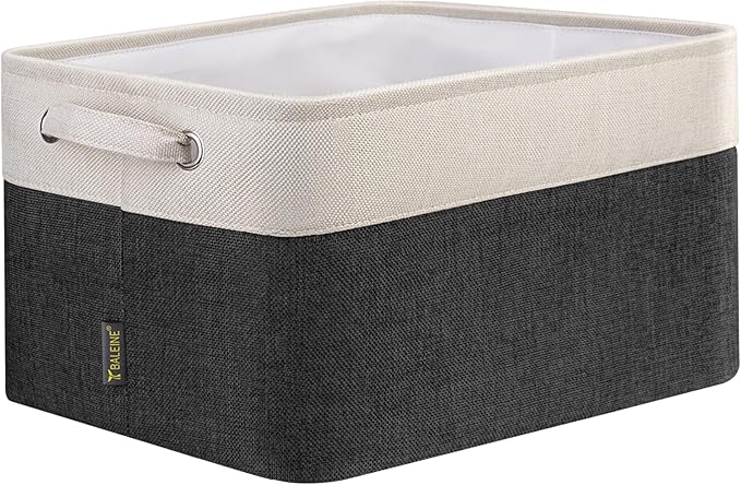 1 Pack Fabric Closet Storage Bins for Shelves, Black, 15''x11''x9.5''