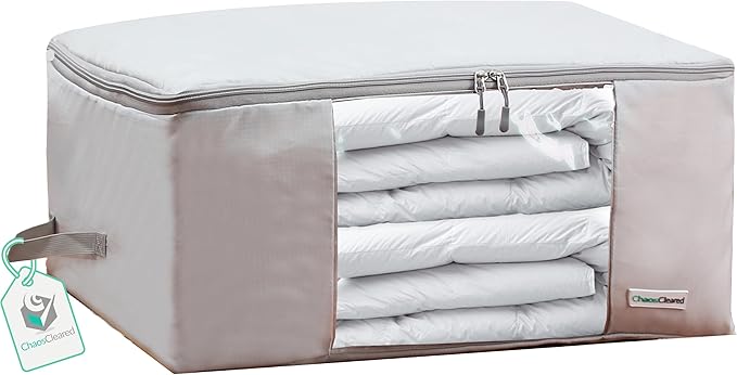 Comforter Storage Bag - Folding Organizer bag for King/Queen Comforters, Pillows, Blankets, Bedding/Quilt, Blanket, Duvet, Mothproof Space Saver