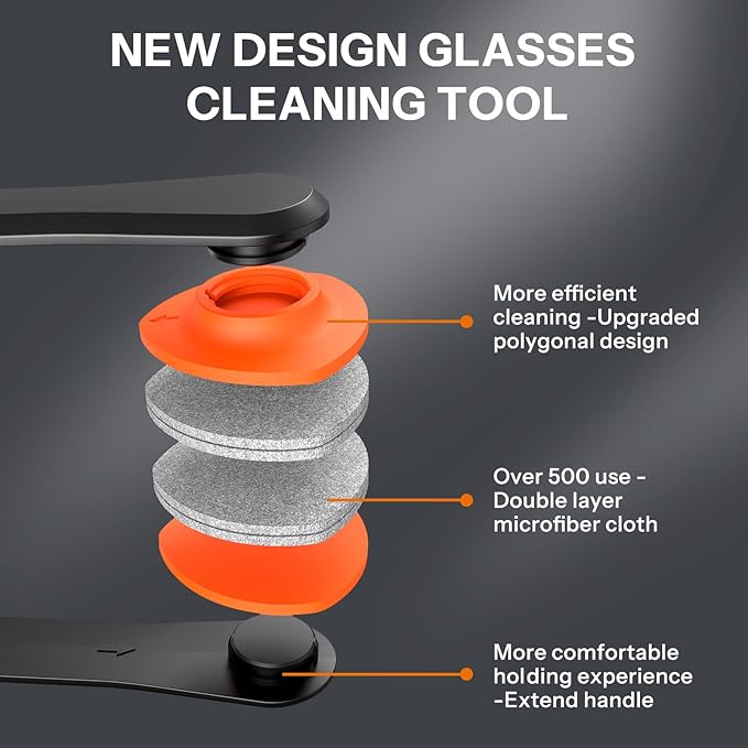 Glasses Cleaner,8 in 1 Glasses Cleaning Kit with 24H Anti Fog Eyeglass Cleaner Spray| Portable Glasses Cleaner Tool|Eye Glass Clean Cloths