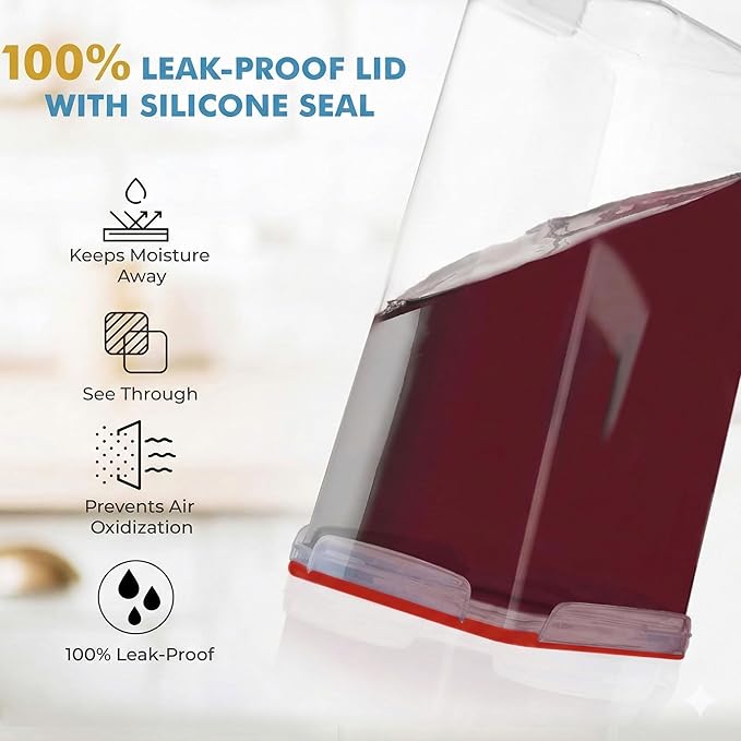 Shazo 2 PC (9.5L | 321 Oz) Extra Large Bulk Food Storage Containers with Airtight Lids for Flour, Sugar, Rice, Cereal & Pasta - Leakproof