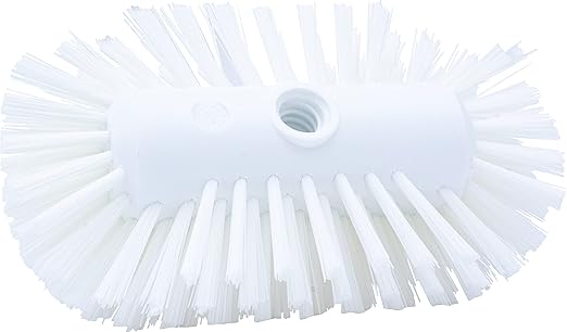 SPARTA Tank and Kettle Scrub Brush Heavy-Duty Tile Brush, Color-Coded and Handle Compatible (Sold Separately) for Optimal Access In Spacious Containers, Plastic, 5.25 X 7.5 Inches, Gray