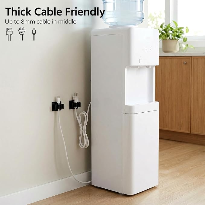 eBoot 100 Pcs Adhesive Cable Wire Clips Strong Cord Clips Wire Holders Cable Cord Straps Management Clamps Tie Holder for the Wall, Under Desk, Car, Office and Home