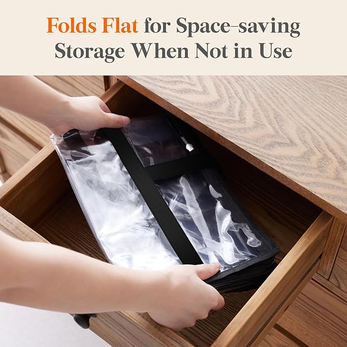 2 Pack Clear Clothes Storage Bags, 75L Plastic Blanket Storage Bag