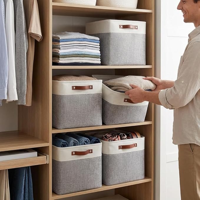 13x13x13 Cube Storage Bins with Hard Bottom