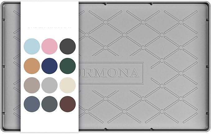 16" x 10" Waterproof Silicone Mat in Multiple Sizes & Colors, Light Grey