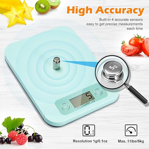 Smart Food Scales for Kitchen - Digital Food Scale with Nutritional Calculator Analysis App, Food Weight Scale Grams and Ounces, Food Scale for Weight Loss, Calories Counting, Meal Prep 0.1oz