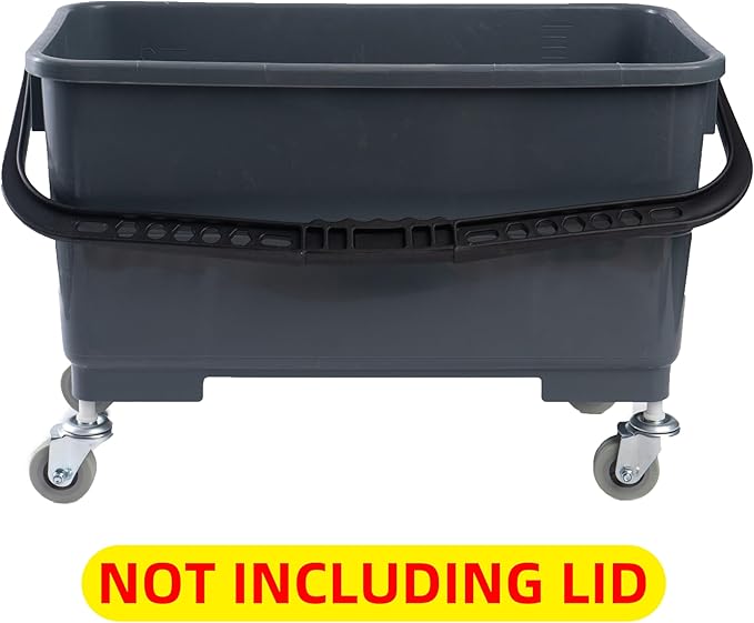 Matthew Cleaning Microfiber Finish Bucket with Sieve,Press Wring Mop Bucket for Microfiber Flat Mops, Mop Bucket with Non-Marking Casters Wheels Gary