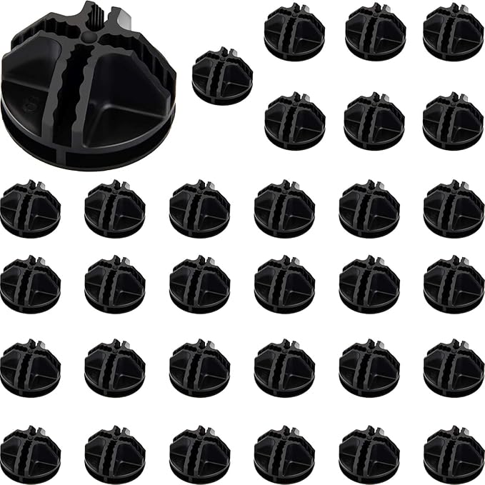 32 Pieces Cube Connectors Plastic Storage Wire Cube Organizer ABS Connectors for Modular Closet Storage Organizer and Wire Shelf (Black)