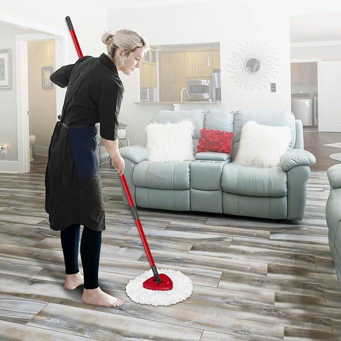 DLAIMI Mop Handle Replacement for Ocedar 4 Section Spin Mop Handle Compatible with Ocedar Spin Mop Refills and Brooms, 30" to 58" Mop Stick for Cedar Floor Cleaning, American Threaded Joint