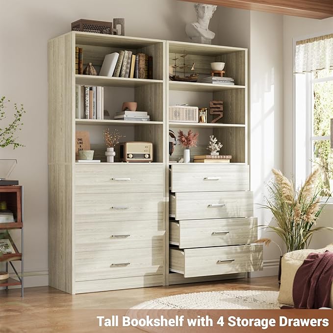 Closet Drawers Organizer System, White Oak