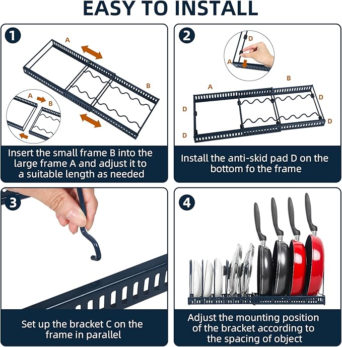 Expandable Pot and Pan Organizer