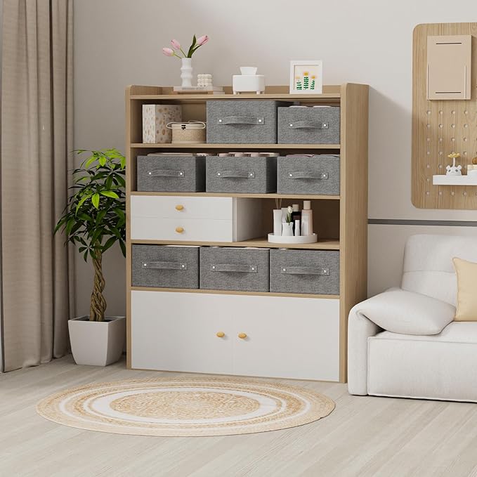 Collapsible Storage Boxes, Fabric Organizer Baskets