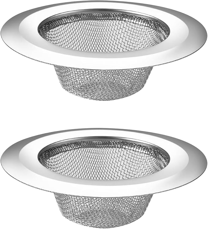 2 PCS Mesh Sink Strainer - Stainless Steel, 4.5" Diameter