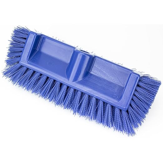 SPARTA Multi-Level Tile Scrub Brush 12" Wide Brush Head, Heavy-Duty Tile Cleaning Brush with End Bristles for Commercial Tiles, Tubs and Floor, Plastic, 12 Inches, Blue, (Pack of 12)
