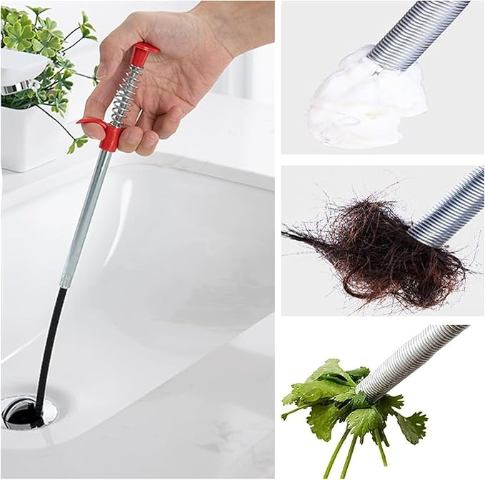 Flexible Grabber Claw Pick Up Reacher Tool 4 Claws Bendable Hose Pickup Reaching Assist Tool for Litter Pick, Home Sink Drains Toilet Trash Hair Clog Sink Snake Remover Tool (36 Inch)