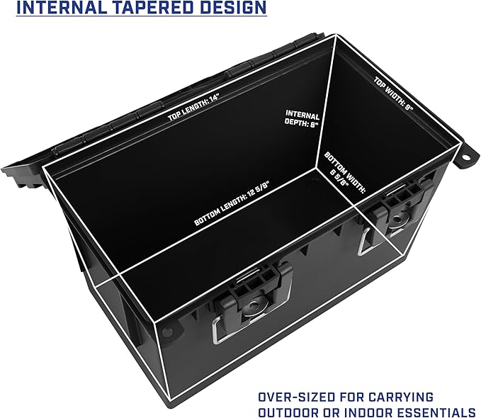 12764 XL Storage Bins With Lids, 4-Pack Stackable Storage Bins, Made in USA
