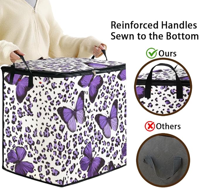 2pcs closet organizers and storage under bed,clothing blanket sweater sheet bedding comforter duvet quilt pillow toy storage bags with lids