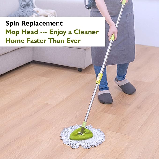 6 Pack EasyWring Spin Mop Refill - Compatible with O-Ceda, Microfiber Floor Spinning Heads Mop Head Replacement