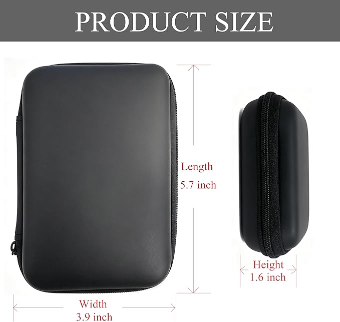 Charger Case,Mini Cable Organizer Cases,Pouch Case Bag,Small Charger Organizer,Waterproof Travel Storage Carrying Bag for USB Drives,Power Adapter,Earphones,Cords etc,Rectangle,Black Bigger