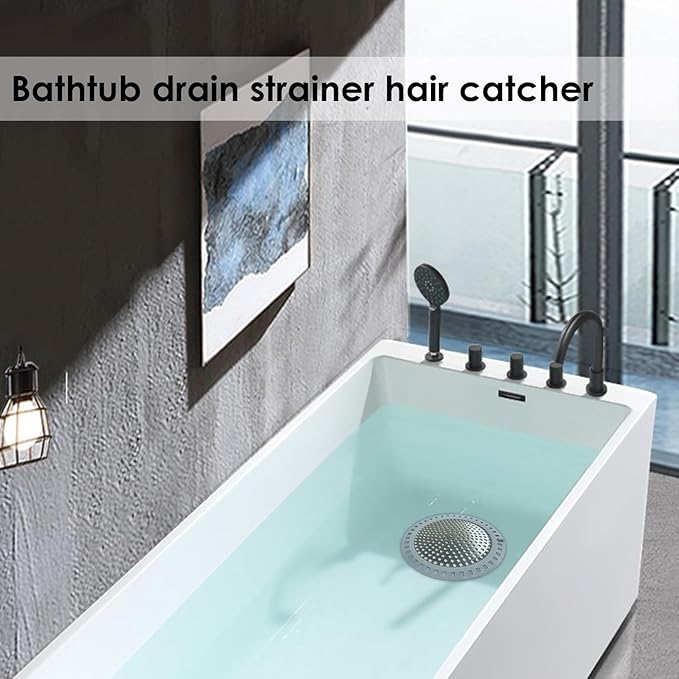 Huntonry Drain Hair Catcher, Shower Hair Drain Catcher, Shower Drain Cover, Bathtub Drain Strainer, Tub Hair Catcher