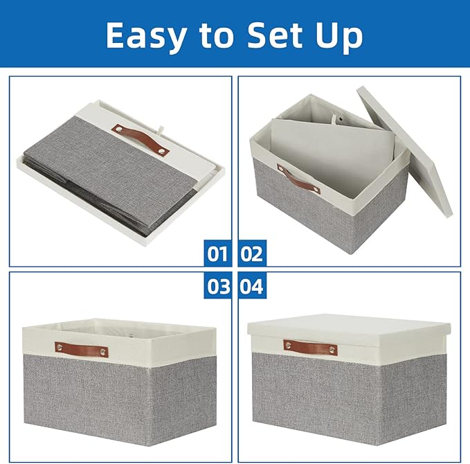 Collapsible Storage Bins Storage Boxes with lid