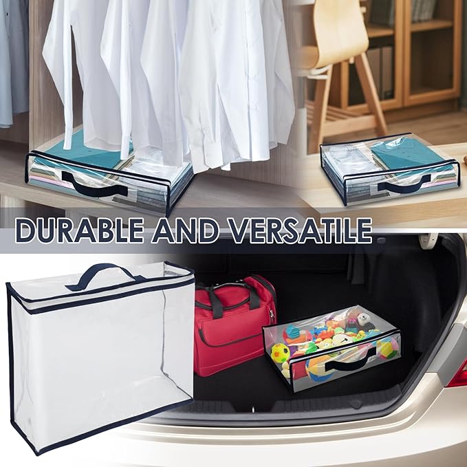 24 Pack Clear Storage Bags with Zipper