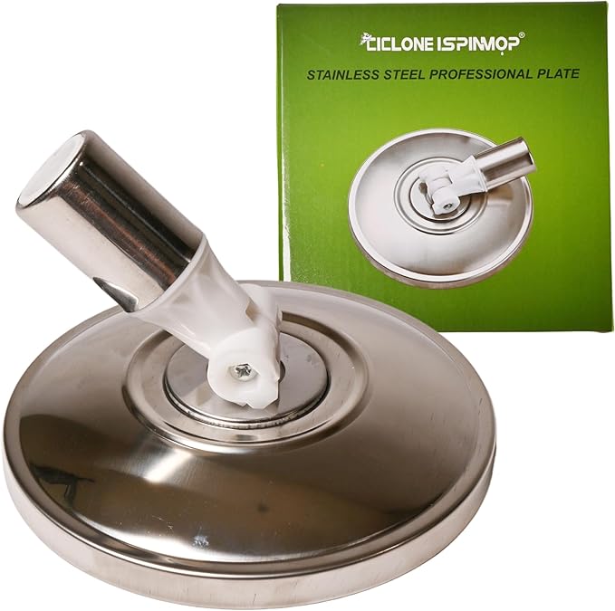Stainless Steel Professional Mop Plate - Heavy Duty Spin Mop Replacement Base - Commercial & Industrial Use Suitable for Home, Office, Hospitals, Hotels for Floor Cleaning