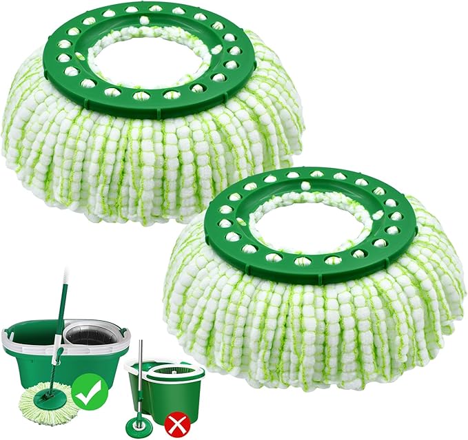 Tornado Spin Mop Head ONLY Compatible with 𝗡𝗲𝘄 𝗟𝗶𝗯𝗺𝗮𝗻 𝐓𝐨𝐫𝐧𝐚𝐝𝐨 𝗦𝗽𝗶𝗻 𝗠𝗼𝗽 𝗦𝘆𝘀𝘁𝗲𝗺, Washable & Reusable Libman Mop Head Replacement Refill for Tornado Mop (NOT for Old Version)