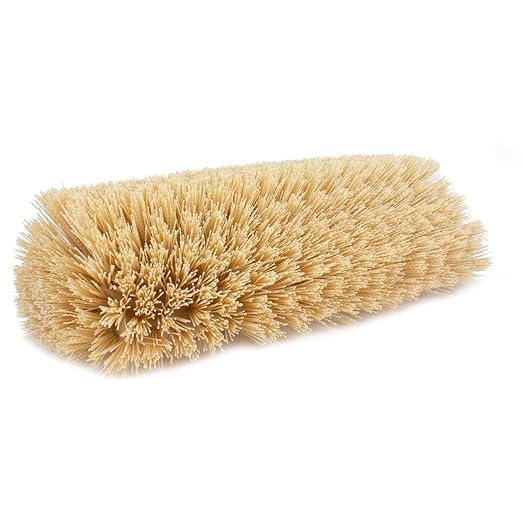 SPARTA Multi-Level Tile Scrub Brush 12" Wide Brush Head, Heavy-Duty Tile Cleaning Brush with End Bristles for Commercial Tiles, Tubs and Floor, Plastic, 12 Inches, Tan, (Pack of 12)