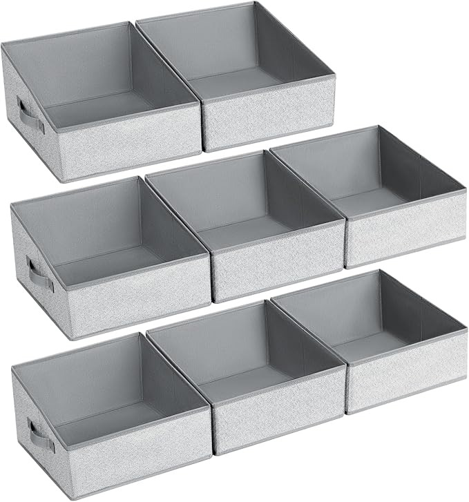 Trapezoid Storage Bins, Closet Storage Bins with Handle