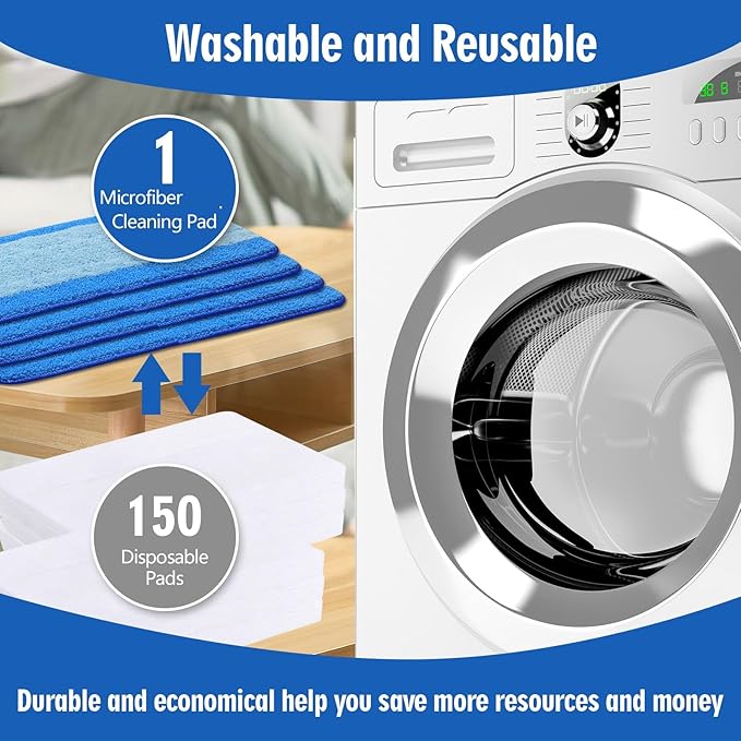 3 Pack Microfiber Cleaning Pads Compatible with Bona Mops, Safe for Hardwood and Hard-Surface Floors, Washable, Reusable