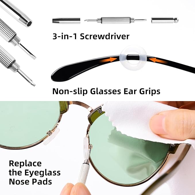 Ordilend Glasses Cleaner, Glasses Cleaning Kit with Eyeglass Cleaner Spray, Eyeglass Lens Cleaner, Microfiber Cleaning Cloth