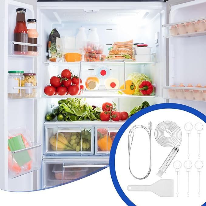 Gisafai 9pc Fridge Cleaning Kit - 36" Drain Tool