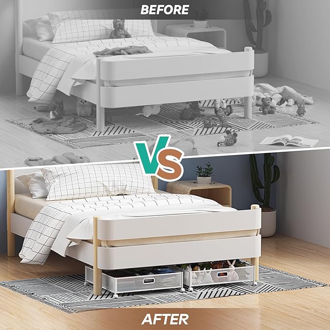 Under Bed Storage, Under the Bed Storage Containers with Wheels, Under Bed Shoe Storage Organizer Drawer