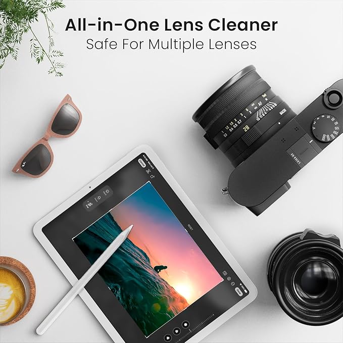 EVEO Glasses Cleaner Spray - Eyeglass Cleaner (No Streaks)| Eye Glass Cleaners Spray + Lens Cleaner Microfiber Cleaning Cloth