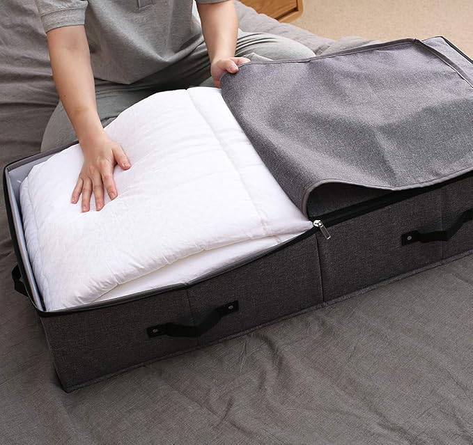Extra Length Under Bed Storage Organization Containers for Shoes, Clothing
