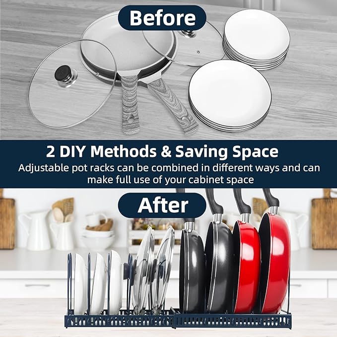 Expandable Pot and Pan Organizer