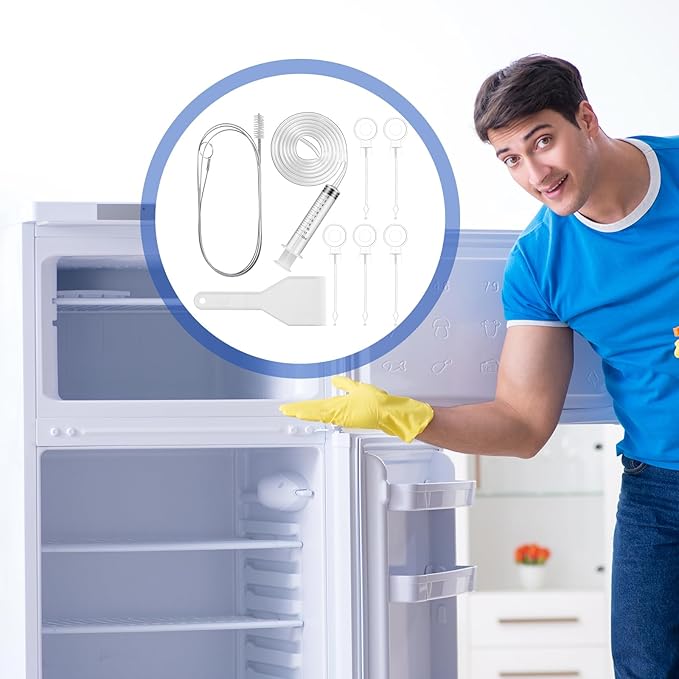 Gisafai 9pc Fridge Cleaning Kit - 36" Drain Tool