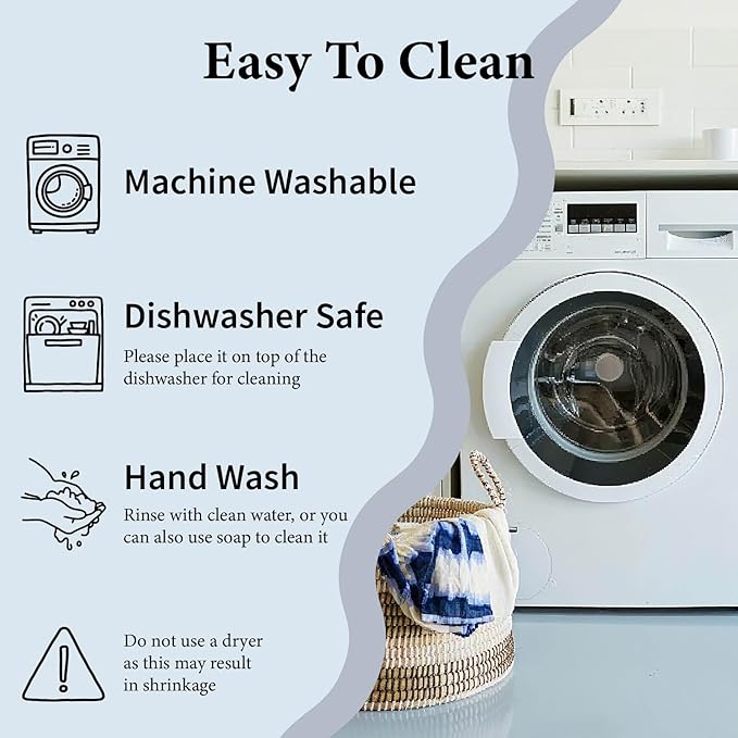 6PCS 6 Styles Blue Swedish Dish Cloths Bulk Flowers Japanese Pattern Reusable Kitchen Sponge Cleaning Cloths Quick Drying Absorbent Decorative Towels for Dishes Home Countertop Bathroom Use