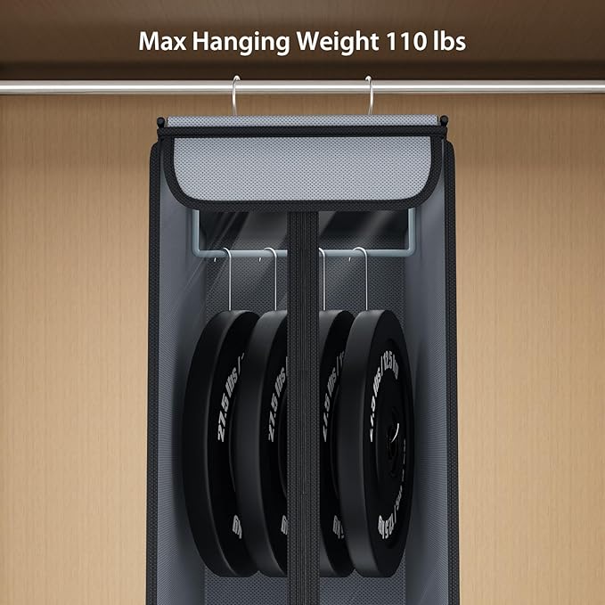 Univivi Garment Bags for Hanging Clothes 60", Hanging Garment Bags for Closet Storage with Large Clear Window, Garment Storage Bags for Suits, Coats, Dresses, 1 Pack