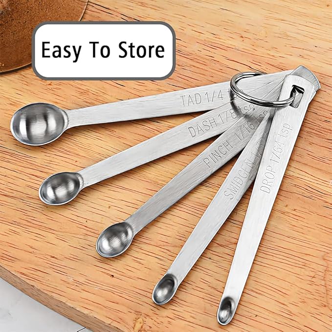 1PCS 1/8 Teaspoon(1/8tsp, 0.625 ml, Dash) Single Tiny Measuring Spoon, Small Individual Stainless Steel Measure Spoons Only