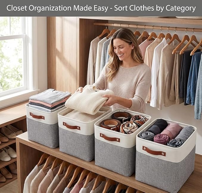 13x13x13 Cube Storage Bins with Hard Bottom