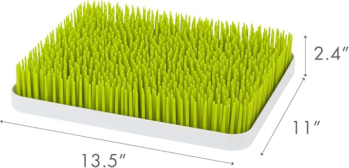 Boon Lawn Countertop Baby Bottle Drying Rack with Antimicrobial Tray - Spring Green - Bottle Rack and Organizer - Baby Feeding Essentials