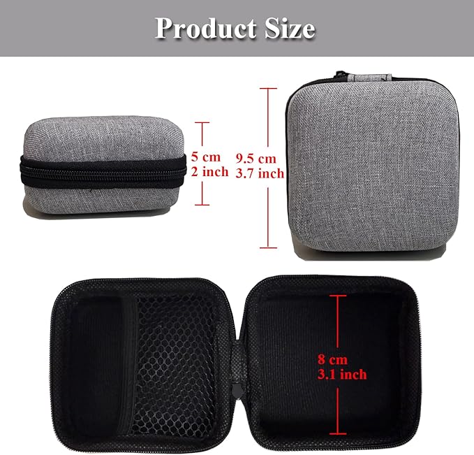 Charger Case,Mini Cable Organizer Cases,Pouch Case Bag,Small Charger Organizer,Waterproof Travel Storage Carrying Bag for USB Drives,Power Adapter,Earphones,Cords etc,Square,Gray