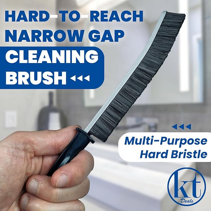 6pcs Hard Bristle Crevice Cleaning Brush Set, Grout Brush, Skinny Scrub Brush Thin Cleaning Brush for Tight Spaces Corner Brushes Gap Cleaner Tool for Bathroom Tiles, Kitchen, Shower, Window Tracks