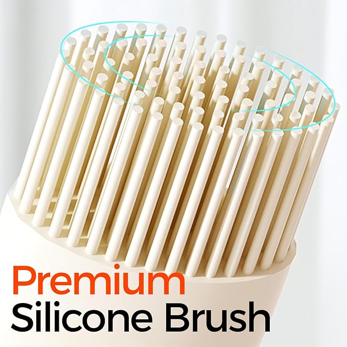 YARRAMATE 300ml /10oz Oil Dispenser with Brush - Glass Oil Bottle for Kitchen with Silicone Heat Resistant Basting Brush - Cooking Brush for Vinegar Sauce BBQ Grill Frying - Creamy White