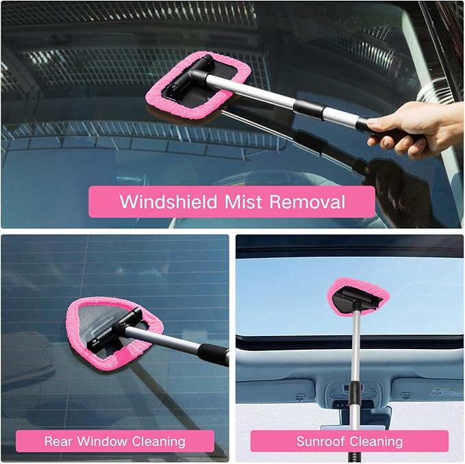 Qydipclin 10pc Window Cleaning Kit - Pink