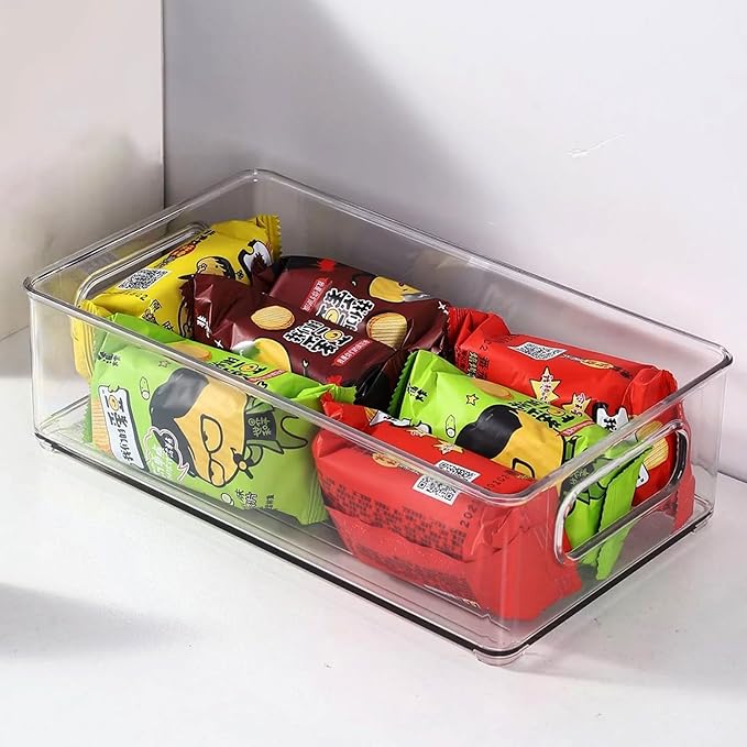 ShelfShaper Large Clear Plastic Storage Bins, Pantry Organizers and Storage Containers Fridge Organizer Bins for Organizing Home Kitchen Under Sink Bathroom Refrigerator Freezer Laundry Room