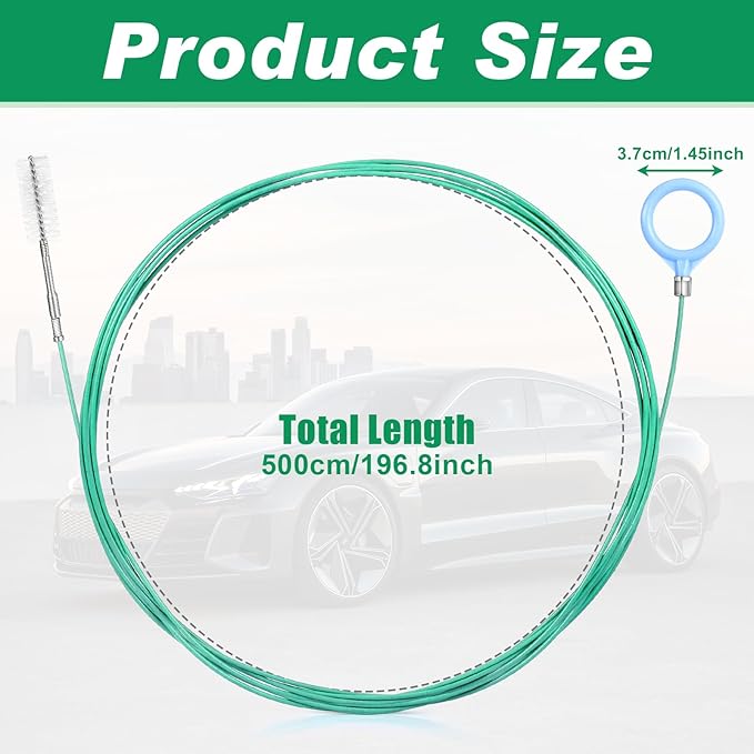 Auto Sunroof Drain Cleaning Tool,197Inch Long Pipe Cleaner for Car